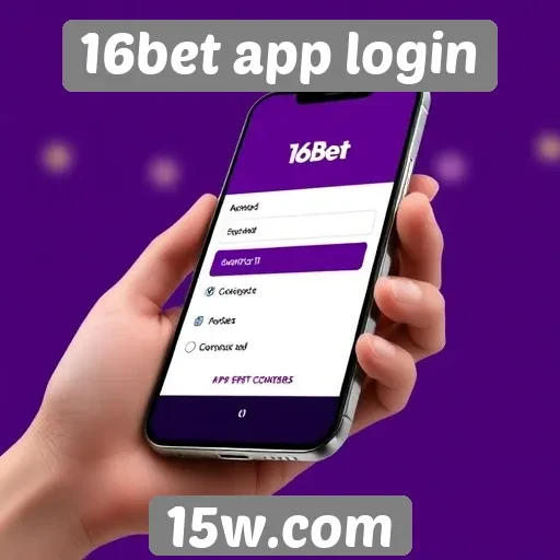Opções de login no aplicativo 16bet